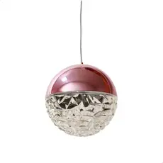 Luminária Pendente Rosa Globo Lavabo Mesa Sala Quarto Cabeceira