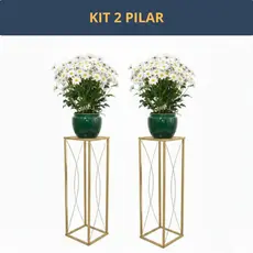 Kit 2 Pilares Decorativos em Ferro para Festas, Igrejas e Eventos – Suporte para Arranjos e Vasos