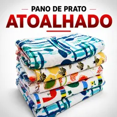 Kit 10 Pano De Prato Atoalhado Felpudo em Algodao
