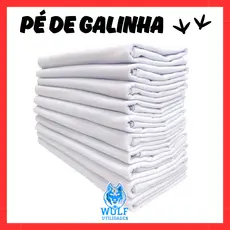 Pano De Prato Branco O Legitimo Kit Com 10 Peças Pano de Prato Grosso Pé de Galinha
