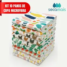 Kit Pano De Prato Premium Microfibra SECA MAIS Super Absorvente GRANDE