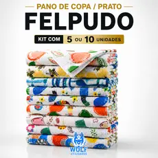 Kit Pano De Prato Gourmet Atoalhado Felpudo em Algodao