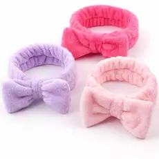 Faixa de Skincare com Laço | Tiara para Maquiagem, Limpeza de Pele e Rotina de Beleza