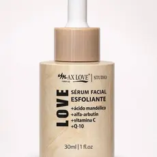 Sérum Facial Esfoliante Max Love 30ml Ácido Mandélico Alfa Arbutin Vitamina C Anti Manchas e Renovação da Pele