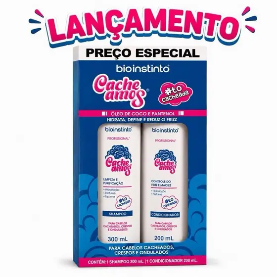 Kit Bio Instinto Liso com Força – Shampoo + Condicionador para Cabelos Lisos e Enfraquecidos