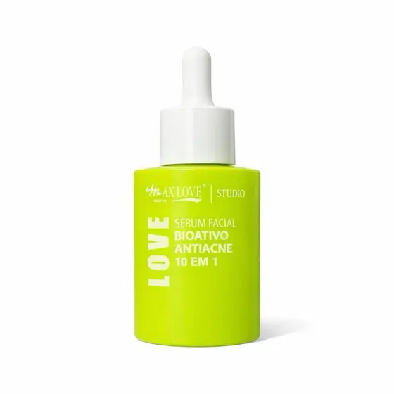 Sérum Facial Antiacne Max Love Bioativo 10 em 1 – Controle da Oleosidade, Reduz Espinhas e Acne