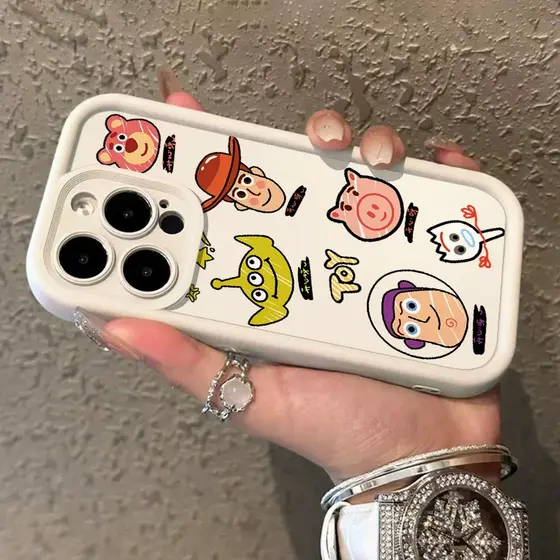 Carcasa De TeléFono Disney Toy Story Capa De Telefone Para Iphone 15 11 12 14 13 Pro Max 7plus Xr X 15 7 8 Plus Mini Xs Se 2020 Macia TPU À Prova De Choque Escada De Olhos Do Céu