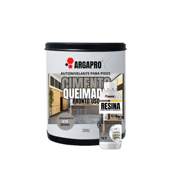 Cimento queimado efeitos para pisos autonivelante kit 20kg