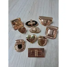 Fecho TicTac de Metal para para bolsas,carteiras,bolsas de croche,bolsas de couro,banho dourado