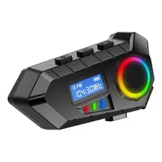 Intercomunicador e Fone de Ouvido Bluetooth para Capacete Y10A - Bluetooth 5.4 IP65 com Display Digital