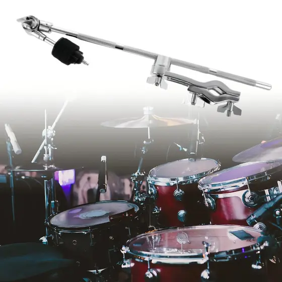 33cm Extensor Prato de Bateria Haste Reta Braço Extensível Kit de Acessórios de Montagem
