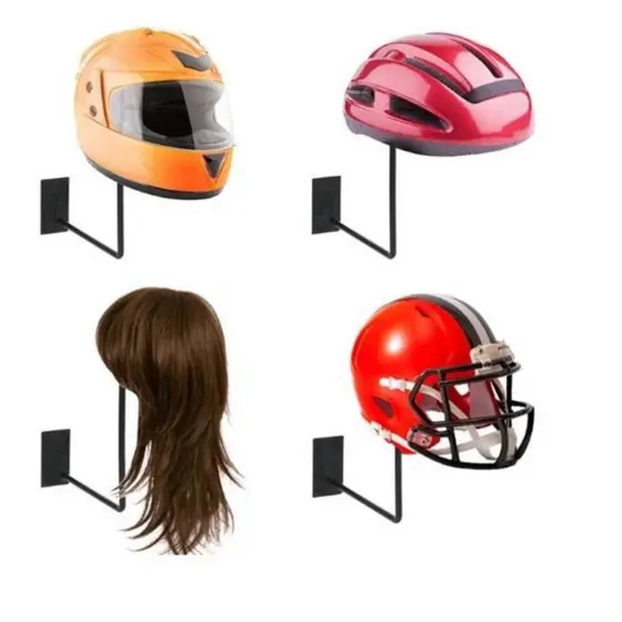 3 Suportes para Capacetes, bolas, perucas, chapéus, ciclismo
