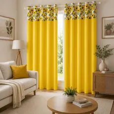 CORTINA ESTAMPADA BANDO 3,00X1,70 SALA / QUARTO BELINHA Cortina para Sala Quarto Decoração GIRASSOL