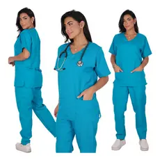 Pijama Cirúrgico Scrubs Para Trabalho Oxford Premium Unissex