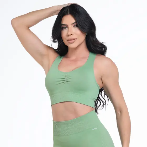 Top Selene Sem Costura Academia Treino Alta Sustentação Fit Original
