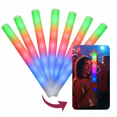 10/20/40 Bastão de Led Espuma Neon 3 Fases - Festas Rave Casamento - Pisca Luz