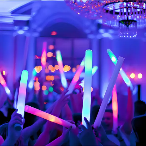10/20/40 Bastão de Led Espuma/Plástico Neon 3 Fases - Festas Rave Casamento - Pisca Luz