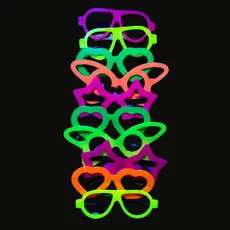 10/20/30 Unidades Óculos Festa Balada Neon Brilha na Luz Negra Casamento