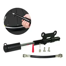 Mini Bomba De Ar Ciclismo Mtb Alta Pressão Estrada 100psi Cor Preto