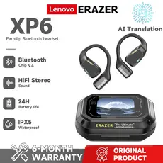 Lenovo ERAZER XP6 AI Tradução Headset LED Fone de ouvido sem fio Bluetooth 5.4 AI Fone de ouvido com tradução em tempo R