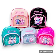 Mochila Feminina Infantil Bolsas e Mochilas Feminina - stitch rosa azul