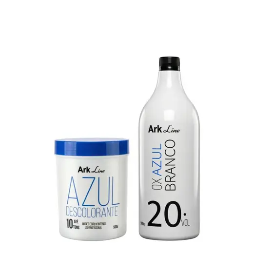Kit Pó Descolorante Ark Line 500g + Ox 20V - Clareamento Rápido e seguro, Resultado Profissional