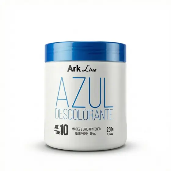 Pó descolorante Azul Ark Line 250g - Clareamento Potente e Uniforme - Sem Ardência e com Proteção dos Fios