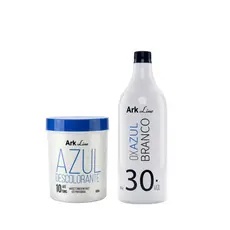 Kit Pó Descolorante Ark Line 500g + Ox 30 V - Clareamento Rápido 10 tons, Resultado Profissional