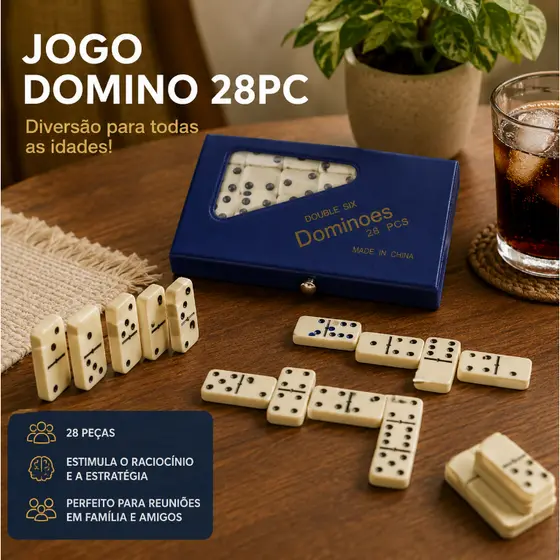 JOGO DE DOMINÓ 28 PEÇAS - MOMENT - CB1152