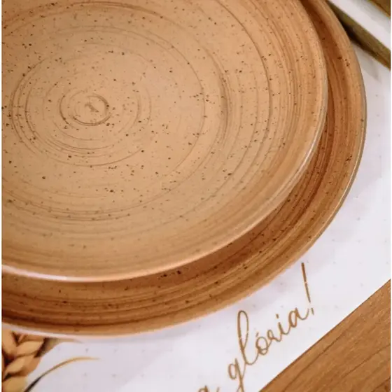PRATO FUNDO DE CERÂMICA COUP KYA SAND TERRACOTA 25CM - ALLEANZA - 7575-202