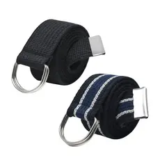 Kit 2 Cintos Masculino De Lona Tecido Gorgurão Fivela Meia Argola Plus Size