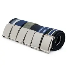 Kit 6 Cintos Masculino De Gorgorão Largo Tecido Premium Fivela Catraca Alta Qualidade