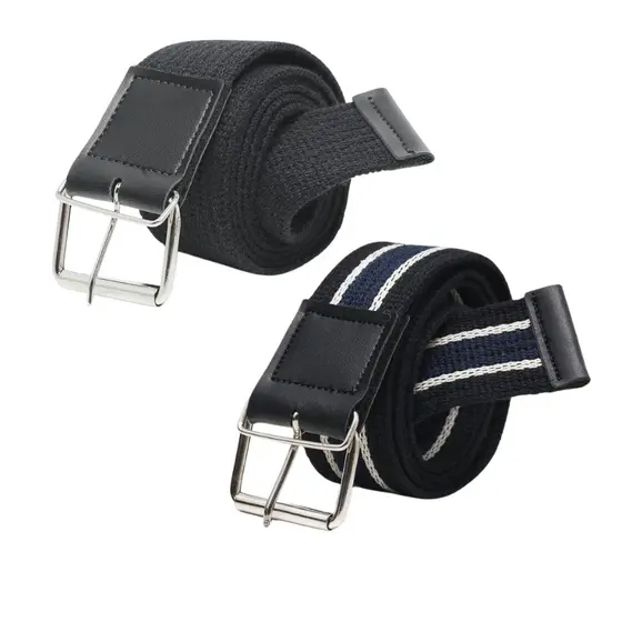 Kit Com 2 Cintos Masculino De Lona Tecido Gorgurão Fivela Rolete Alta Qualidade