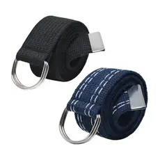 Kit 2 Cinto Masculino Lona Gorgurão Fivela Meia Argola Alta Qualidade Plus Size