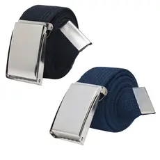 Kit 2 Cinto Masculino De Lona Gorgurão Fivela Americana Ajustável Alta Qualidade