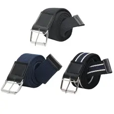 Kit 3 Cinto Masculino De Lona Tecido Largo Gorgorão Fivela Rolete Alta Qualidade