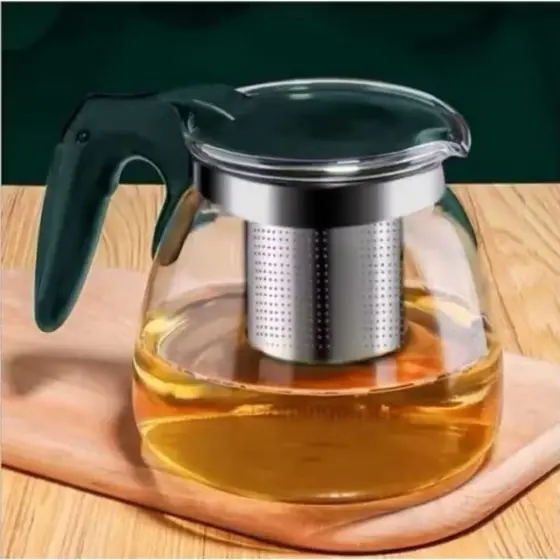 Chaleira de Vidro 950ml com Infusor Inox Art House Resistente ao Calor