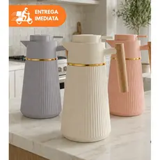 Garrafa Térmica 1L Inox Café Chá Quente e Frio Portátil Resistente Premium