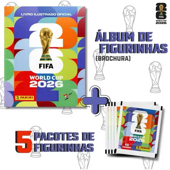 Álbum Copa + 5 Envelopes de Figurinhas ⚽🔥