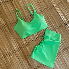 conjunto fitness de short feminino levanta bumbum zero transparência modelo estiloso
