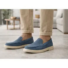 Sapato Masculino Loafer Slip On Camurça Casual Esporte Fino Mocassim Confortável Calce Fácil Social Premium