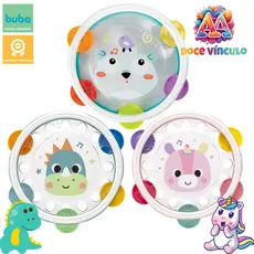 Brinquedo Bebe Musical Meu Primeiro Pandeiro Buba Zoo Bebê Sensorial