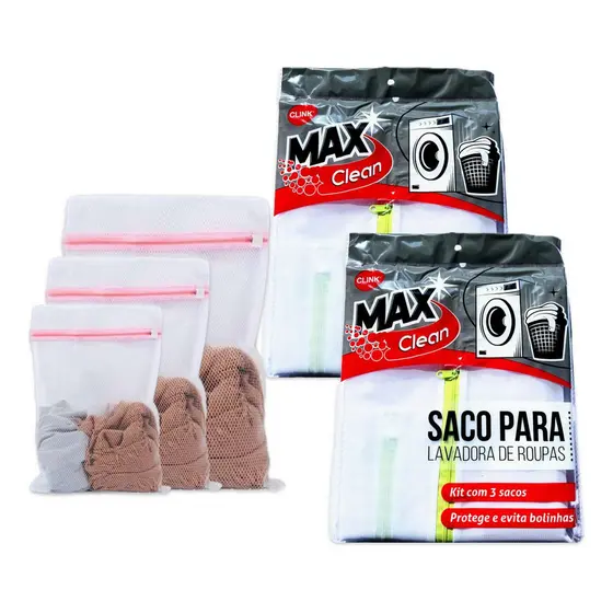 Kit 6 Saquinho De Lavar Poupa Intima Delicada Ziper P M G