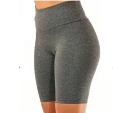 Roupa de academia Feminina Bermuda Suplex Fitness Treino Cintura Alta Anticell Não Transparente short shorts Compressão