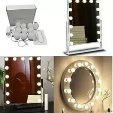 Kit 10 Unidades Lâmpadas Para Espelhos Camarim Led Luz 3 Cores
