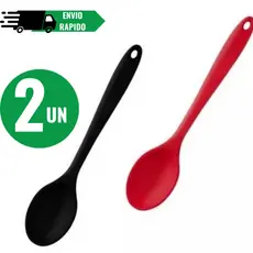 Jogo colher de silicone resistente ao calor Utensílio flexível alta qualidade Cozinha sem riscos Superfície suave: