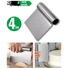Jogo de Espátula Inox Tubular De Massa 15cm