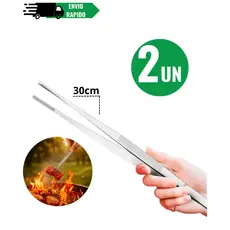 Pinças Culinária em Inox 30cm Gastronomia Chef Bar Bartender Profissional Restaurante