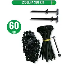 Kits 60/18 Abraçadeiras Com Travamento Fivela Universal De Pinos Nylon preto