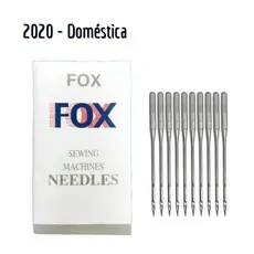 10 Agulha Maquina Costura Doméstica 2020 Nº9/11/12/13/14/16/18/21 c/10un. FOX